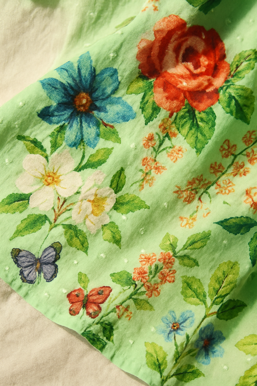 Vestido Curto Estampado Verde Calmaria – FARM Rio