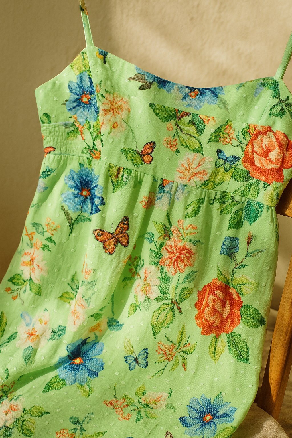 Vestido Curto Estampado Verde Calmaria – FARM Rio
